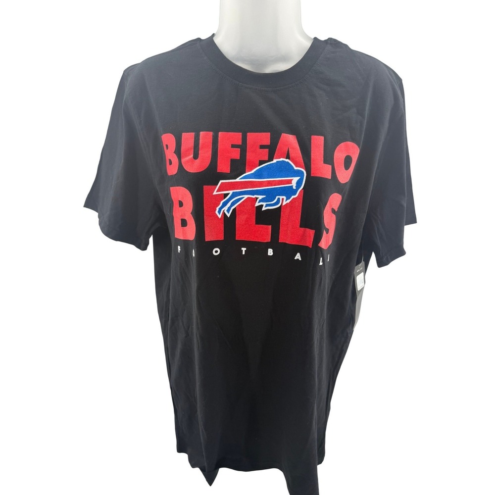 NFL Team Apparel‎ Buffalo Bills Mens Black Graphic Tee Shirt Size Medium New